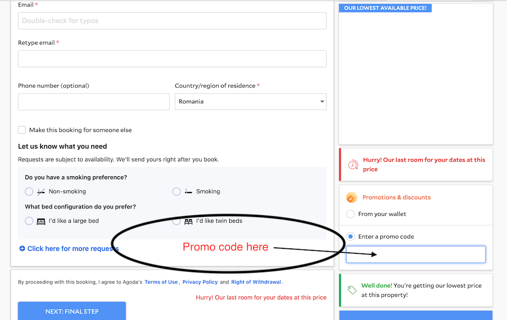 Agoda how to use a promo code
