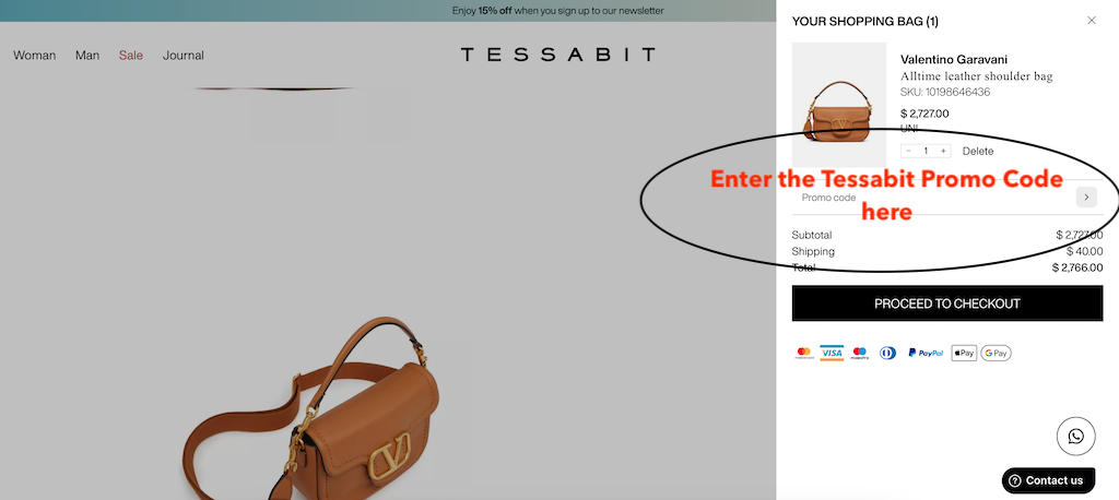How to apply a Tessabit promo code