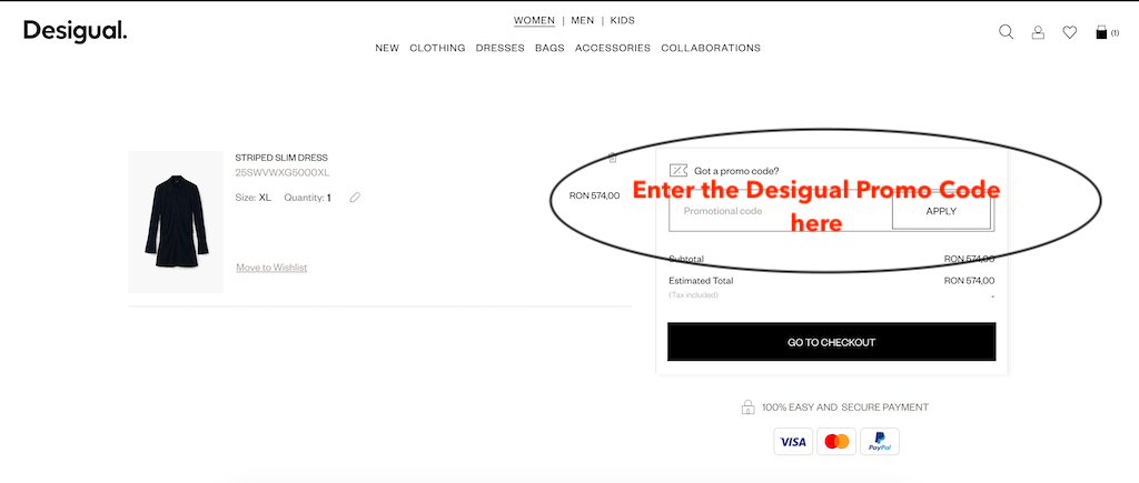 How to use a Desigual promo code
