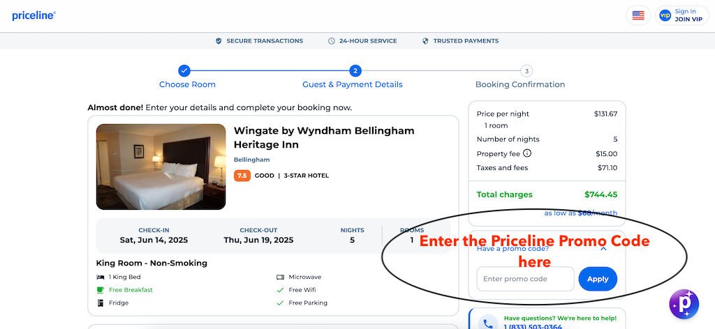 How to use a Priceline promo code