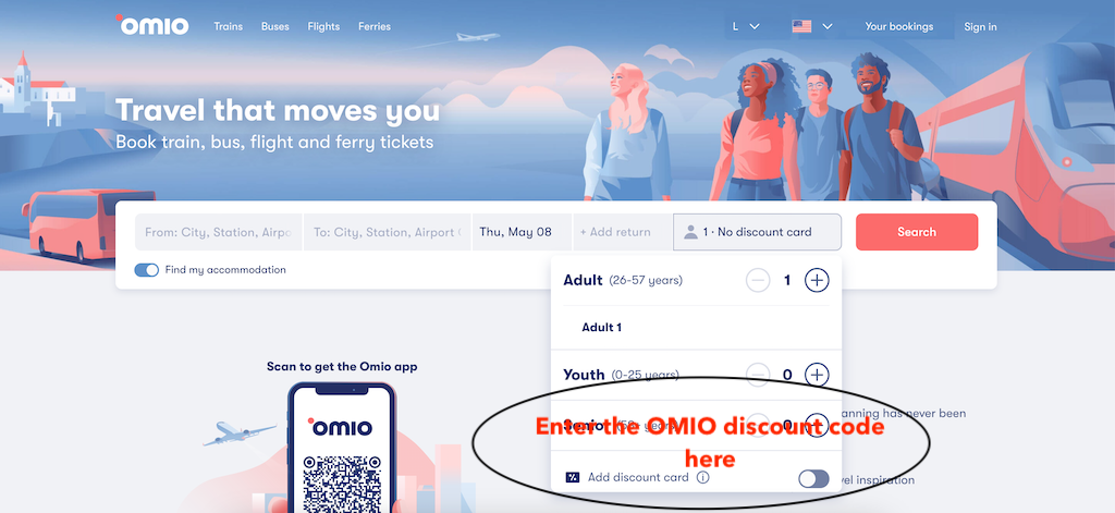 How to use an Omio discount code