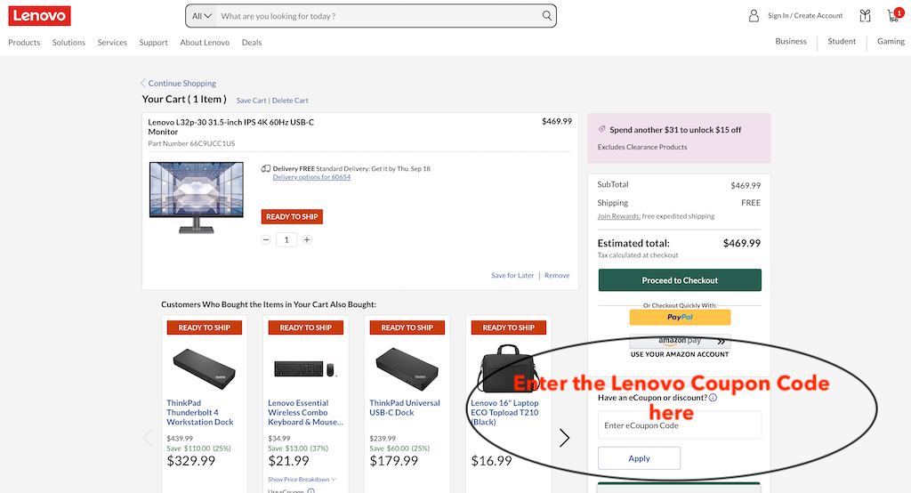 So verwenden Sie einen Lenovo Gutscheincode 1